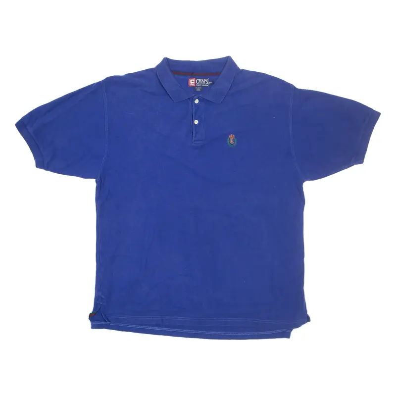 CHAPS RALPH LAUREN Mens Polo Shirt Blue 2XL