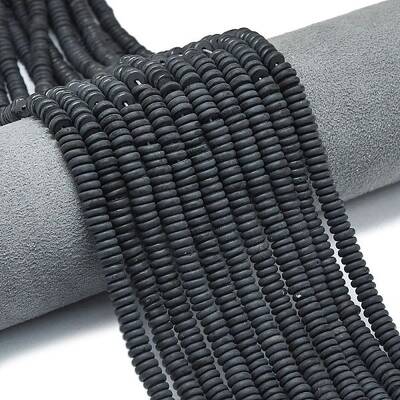 Frosted Natural Obsidian Beads Strands