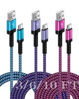 3Pack-3/6/10 FT USB C Charger Cable Fast Charging for iPhone 16/16Pro/15/15 Pro/15 Pro Max, Android Samsung Galaxy A25 A15 5G...