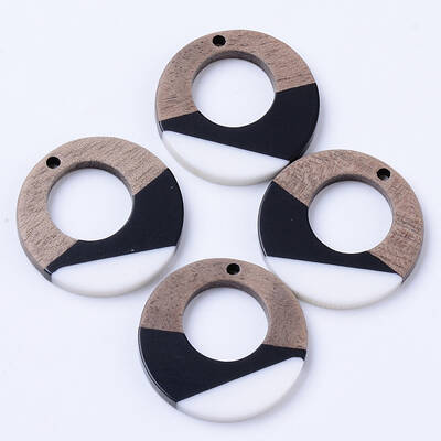 Resin & Walnut Wood Pendants