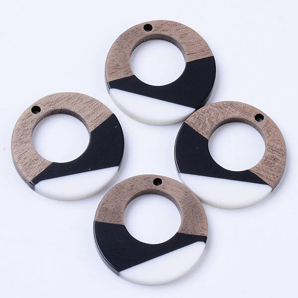Resin & Walnut Wood Pendants