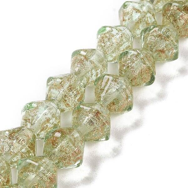 Handmade Gold Sand Lampwork Beads