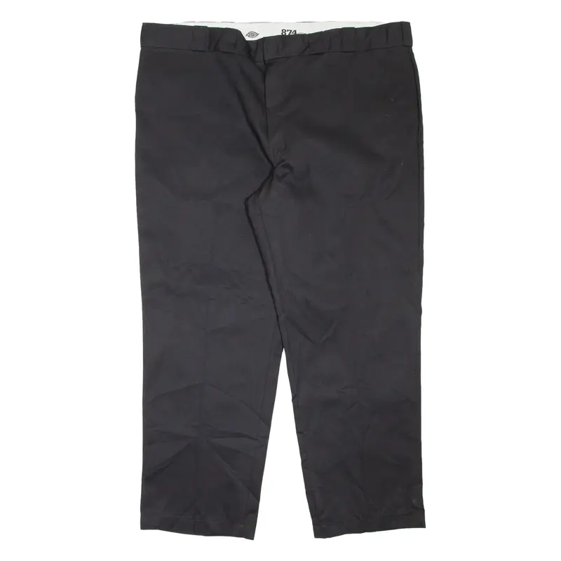 DICKIES 874 Workwear Mens Trousers Black Regular Straight W46 L30
