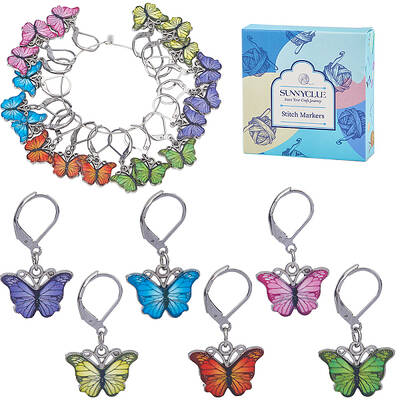 24Pcs 6 Colors Alloy Enamel Pendant Decorations