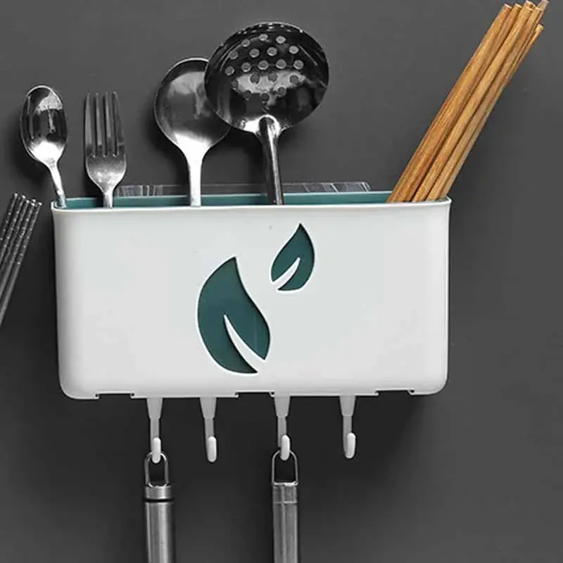 Household Double-layer Plastic Chopstick Cage | Color: White | style: Double grid
