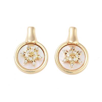 Brass Micro Pave Clear Cubic Zirconia Pendants