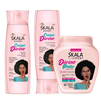 Skala Divino Potao & Crespo Divino Curly or Super Curly Conditioning Treatment Cream Hydration Shampoo 100% Vegan Gentle for ...