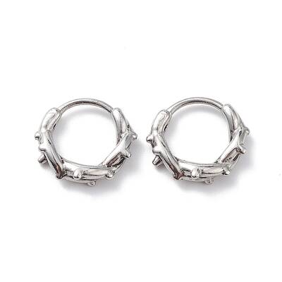 Non-Tarnish 304 Stainless Steel Thorns Hoop Earrings for Women
