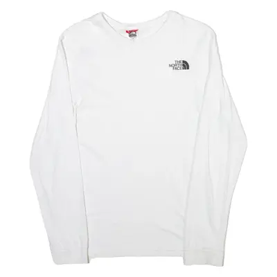 THE NORTH FACE Mens T-Shirt White Long Sleeve S