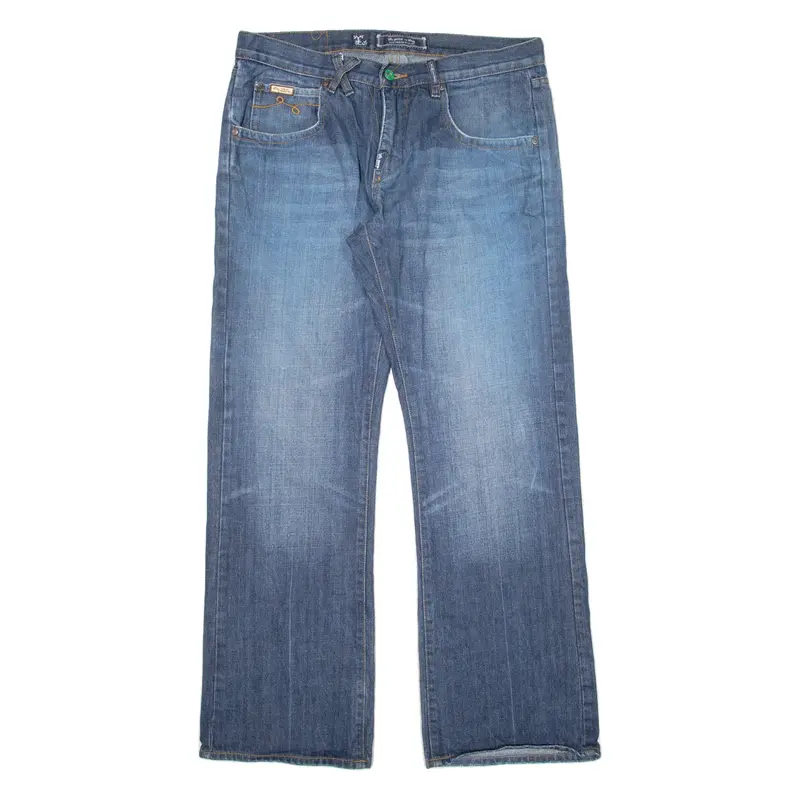 LN JEANS Mens Jeans Blue Loose Bootcut W34 L31
