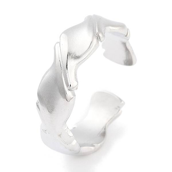 Non-Tarnish 304 Stainless Steel Open Cuff Rings for Women