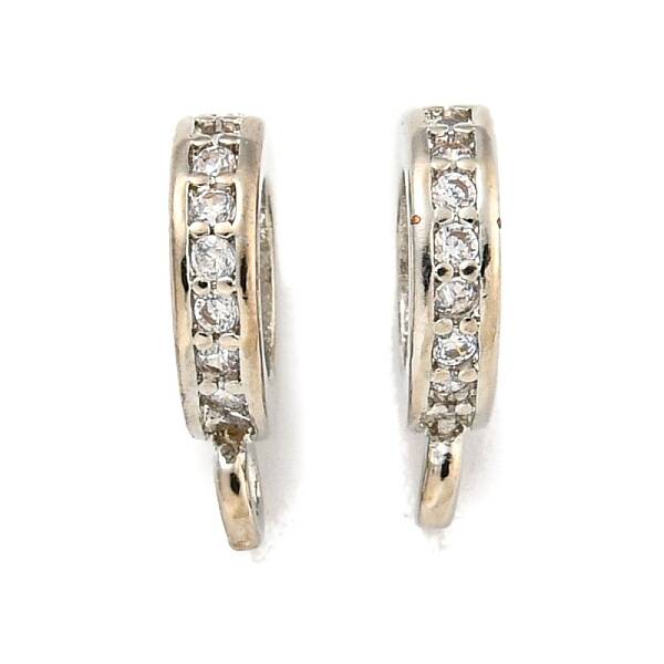 Brass Cubic Zirconia Tube Bails