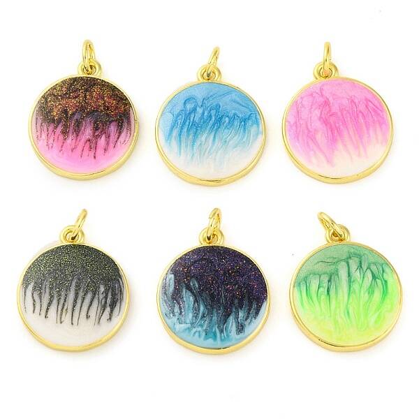 Brass Enamel Pendants