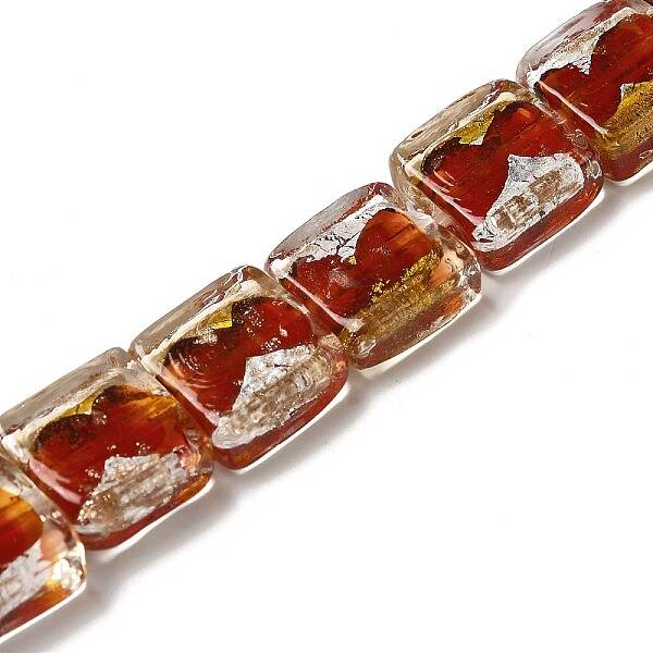 Handmade Gold Foil and Silver Foil Lampwork Beads