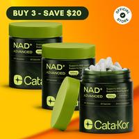 3x Cata-Kor NAD+ Advanced - NAD Supplement with Resveratrol - 180 Capsules