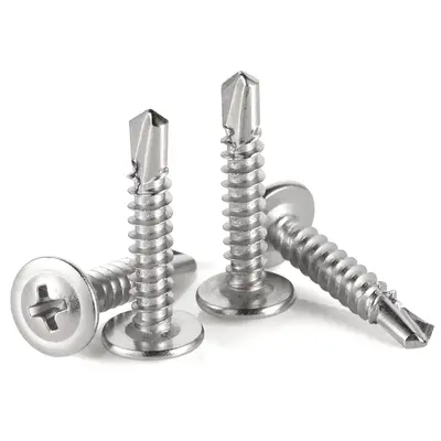 410 Stainless Steel Phillips Truss Head Self-drilling Tek Screw, 100pcs/set Self Tapping Screws Sheet Metal Screws for Spring...