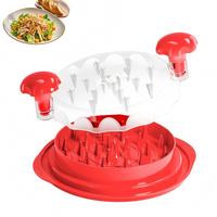 Chicken Shredder Large Chicken Breast Shredder Tool Twist with Brush&Fork, Visible Meat Shredder Machine, Anti-Slip Strip, Er...