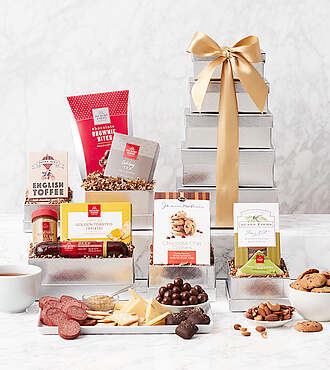Shine Bright Gourmet Gift Tower - FedEx