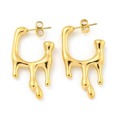 Ion Plating(IP) 304 Stainless Steel Stud Earrings for Women