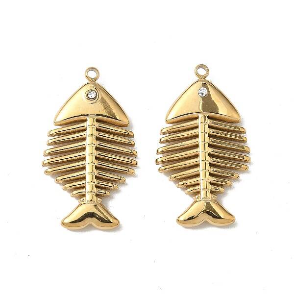 304 Stainless Steel Rhinestone Pendants