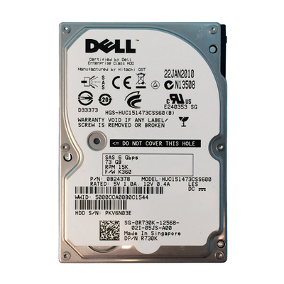 R730K Dell 73GB 6Gb/s SAS 15000 2.5-inch 64MB Hard Drive