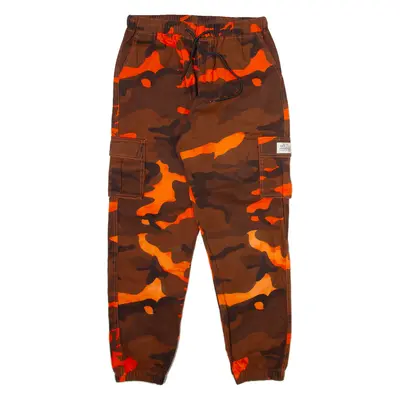 HKS Cargo Jogger Style Mens Trousers Orange Relaxed Tapered W28 L27