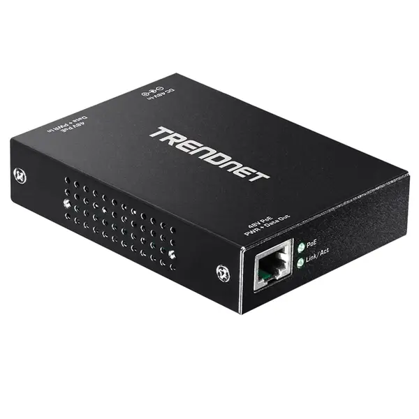 TPE-E100 TRENDnet Single Port Gigabit Ethernet RJ-45 PoE+ Wall-mountable Repeater
