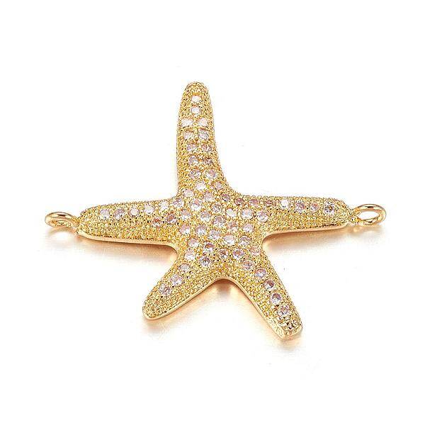 Brass Micro Pave Cubic Zirconia Links