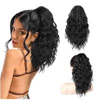 Yetta Women 18 Inch Long Curly Wavy Ponytail Extension with Natural Fluffy Synthetic Clip in Hair Extension for Women Ideal f...