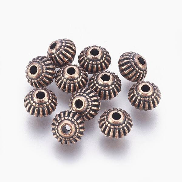 Tibetan Style Alloy Bicone Beads