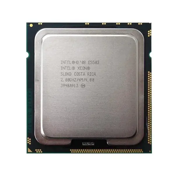E5503 Intel Xeon E5503 Dual-Core 2.00GHz 4.8GT/s QPI 4MB L3 Cache Socket LGA1366 Processor