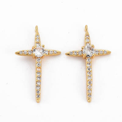 Brass Clear Cubic Zirconia Pendants