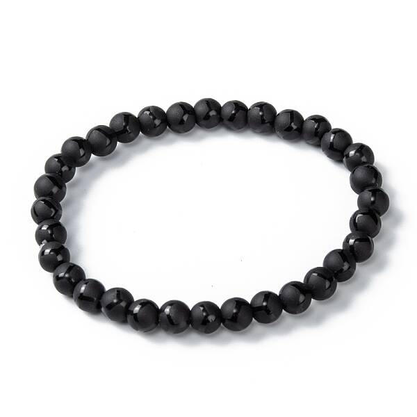 Frosted Glass Beads Stretch Bracelets