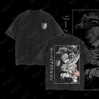 Levi Ackerman Anime Tshirt – Retro Vintage  Washed Heavyweight Cotton Tee, Attack on Titan Merch, Anime Lover Gift, Casual ...