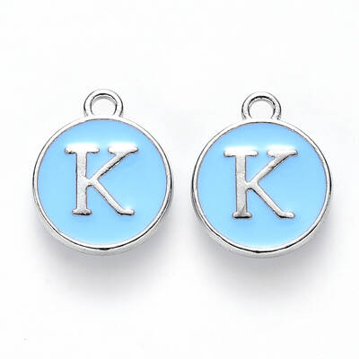 Platinum Plated Alloy Enamel Charms