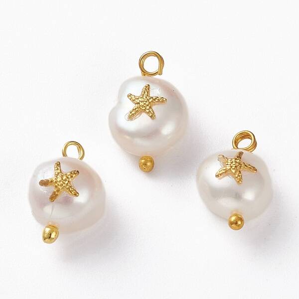 Natural Keshi Pearl Pendants