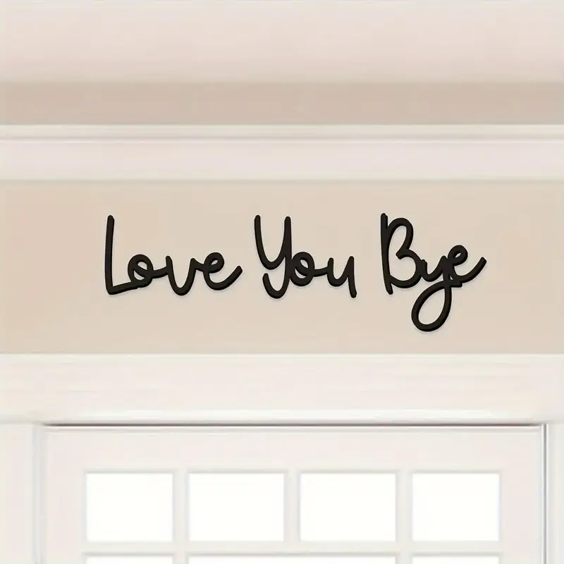 Boho-chic Love You Bye Pattern Wooden Sign, 1 Count Reusable Wall Art with Adhesive Tape, Wall Decor for Home Living Room Bed...