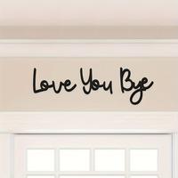 Boho-chic Love You Bye Pattern Wooden Signage, 1 Count Reusable Wall Art with Adhesive Tape, Wall Decor for Home Living Room ...