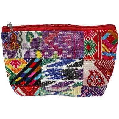 Huipil Patchwork Cosmetic Bag - Pink