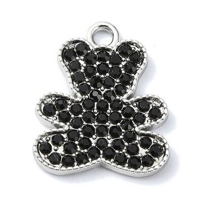 Rack Plating Alloy with Rhinestone Pendants