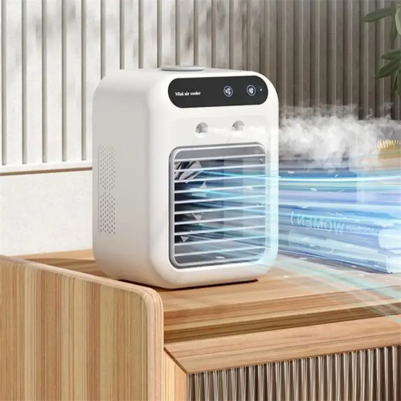 Portable Lightweight Air Conditioner, Usb Rechargeable Air Cooler Fan, Air Cooler Humidifier, Evaporative Swamp Cooler, Water...