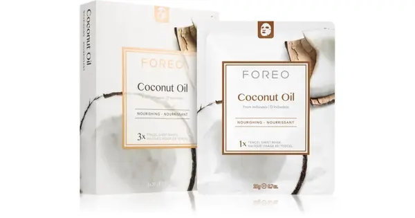 Foreo Farm To Face Coconut Oil Mask Nourishing Face Mask In Fabric 3X20 Ml
