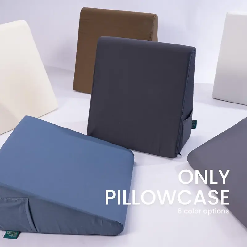 Solid Color Wedge Pillow Case, Soft Comfortable Pillow Case without Pillow, Pillow Protector for Living Room & Bedroom