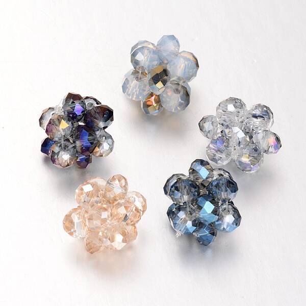Electroplated Glass Woven Beads