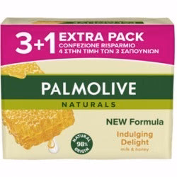 Palmolive Solid Soap Milk & Honey 4 Pieces of 90 Grams