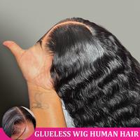Bling Hair Glueless Wig Human Hair Deep Wave 6x4 5x5 Pre Cut Lace Wig Human Hair Ready To Wear Lace Closure Wigs for Women 13...