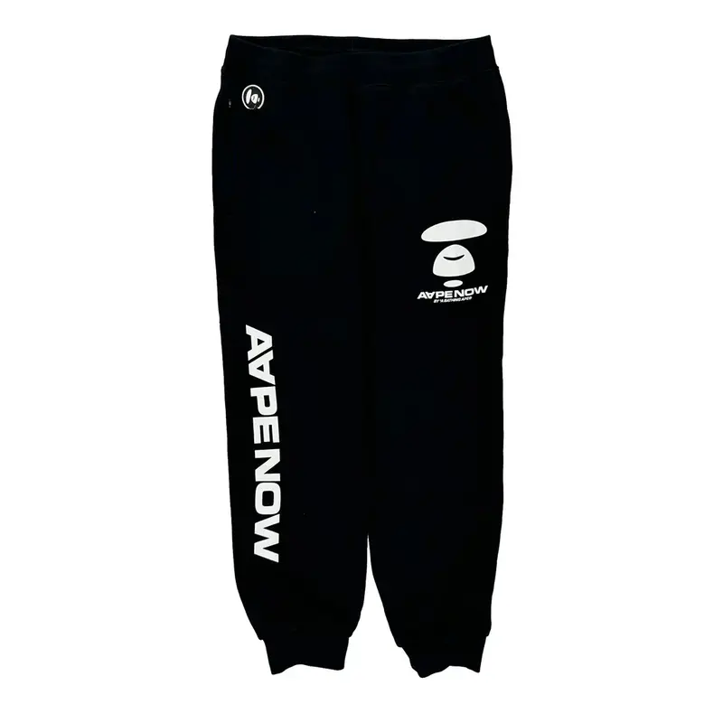 A Bathing Ape Joggers - Large Black Cotton