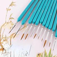11pcs/set Miniature Paint Brushes, Detail Fine Tip Paint Brushes Set, Suitable for Acrylic Painting, Oil, Watercolor, Face, N...