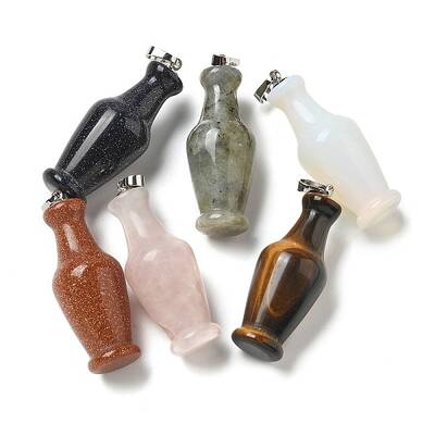 Natural & Synthetic Mxied Gemstone 3D Pendants