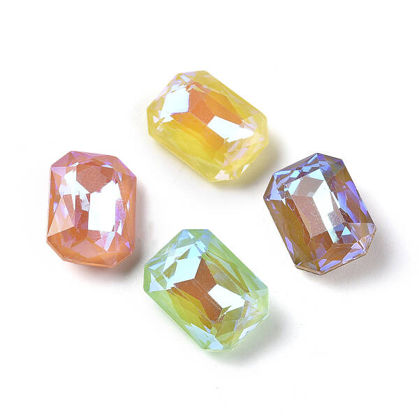 Faceted Glass Pointed Back Rhinestone Cabochons